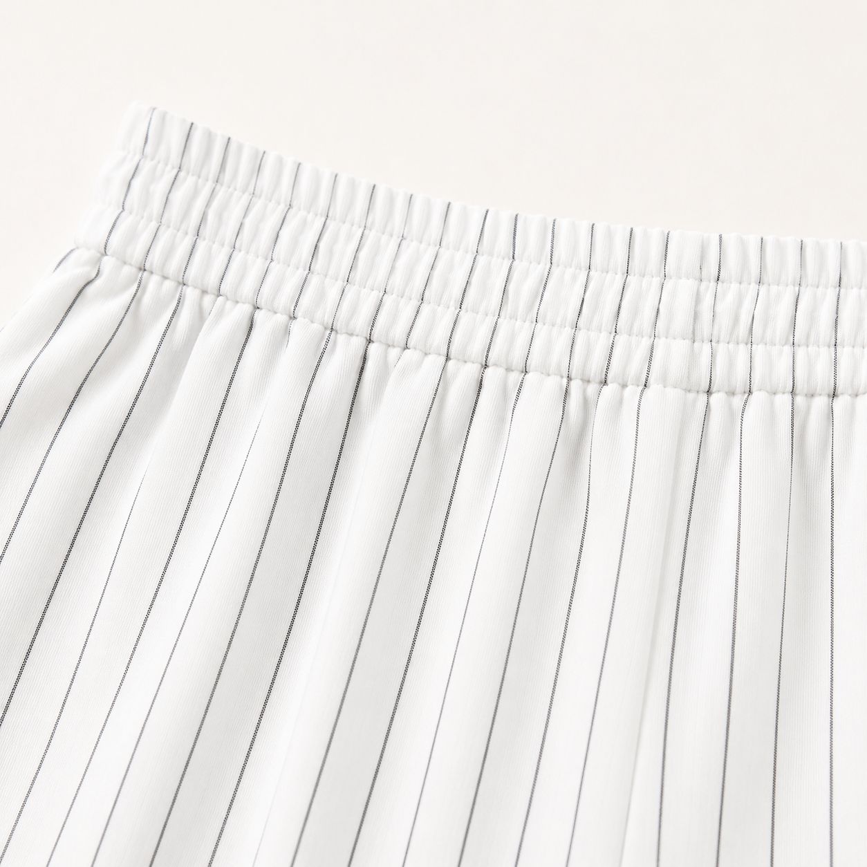 White Stripe Straight Pants