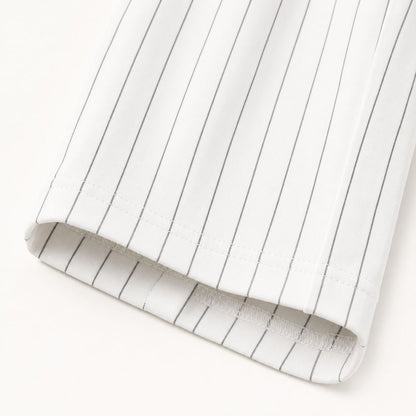 White Stripe Straight Pants