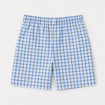 Blue Check Shirt Set