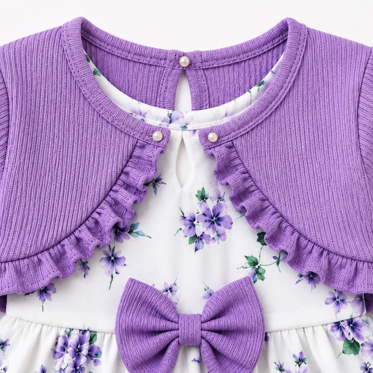 Cardigan and Floral Dress Set