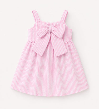 Pink Stripe Bow Dress