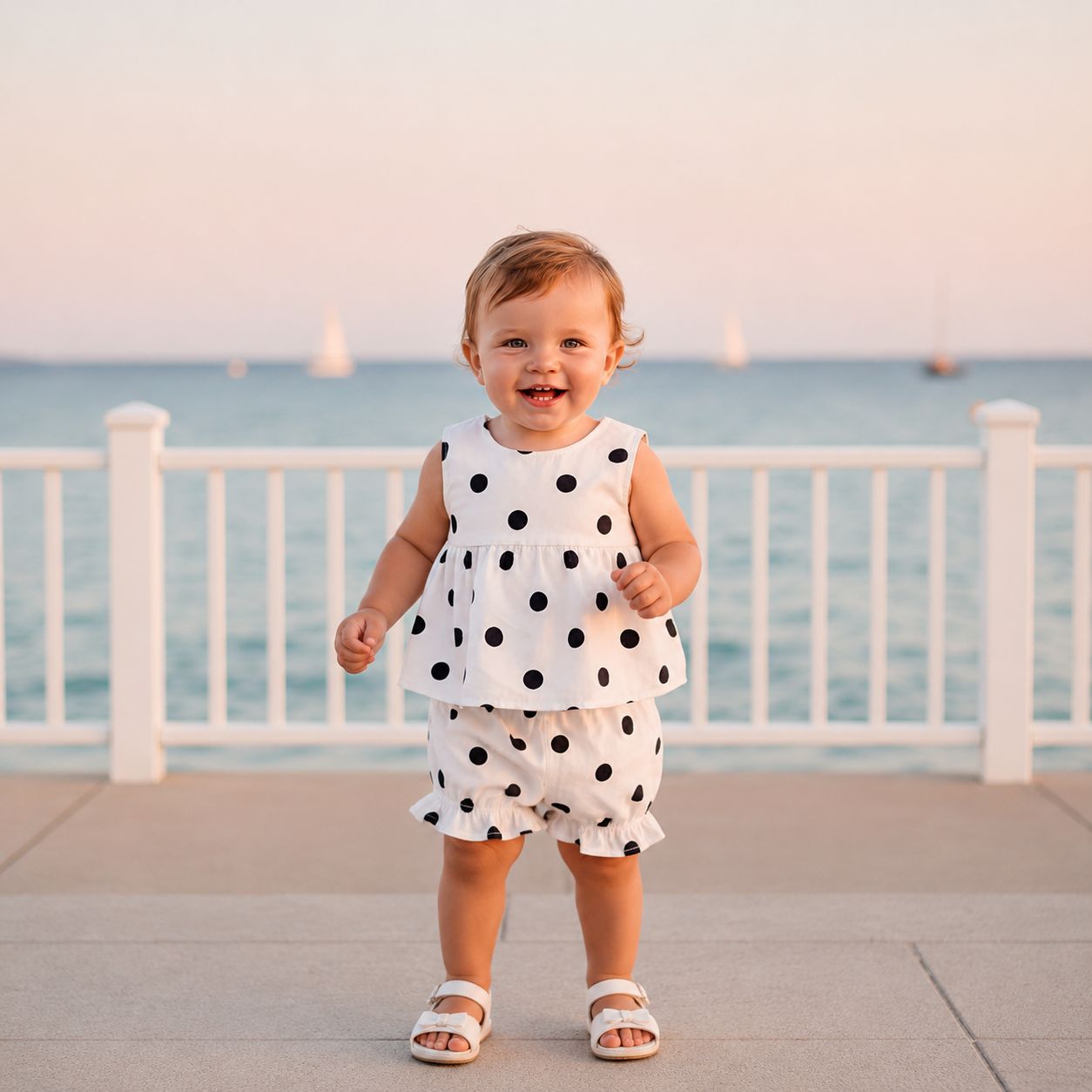 Polka Dot Bow Set