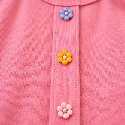 Flower Button Tee
