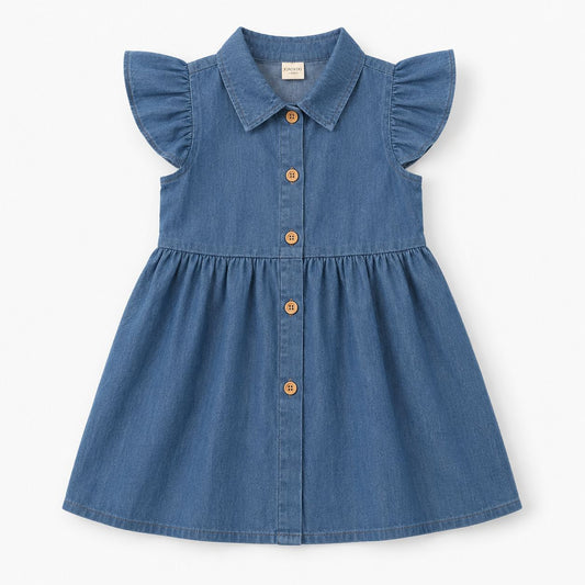 Denim Button Dress