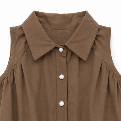 Button Front Shorts Set