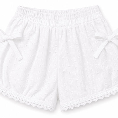 Lace Trim Shorts Set