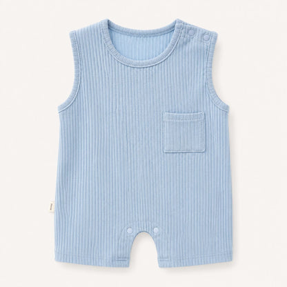 Ribbed Pocket Romper