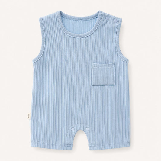 Ribbed Pocket Romper