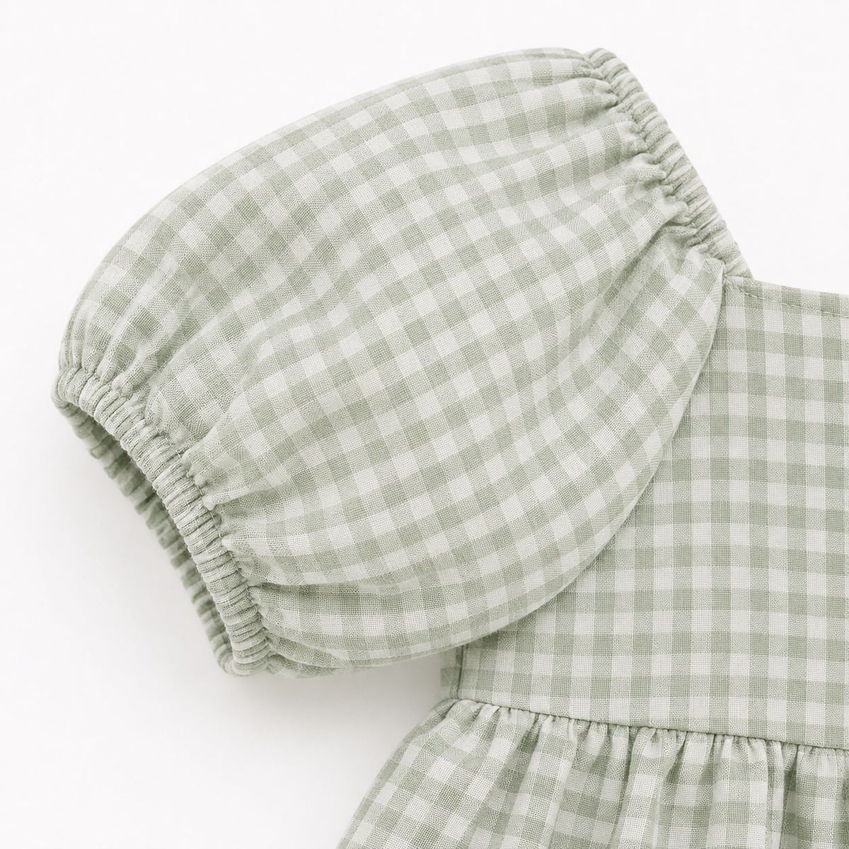 Plaid Baby Romper with Headband
