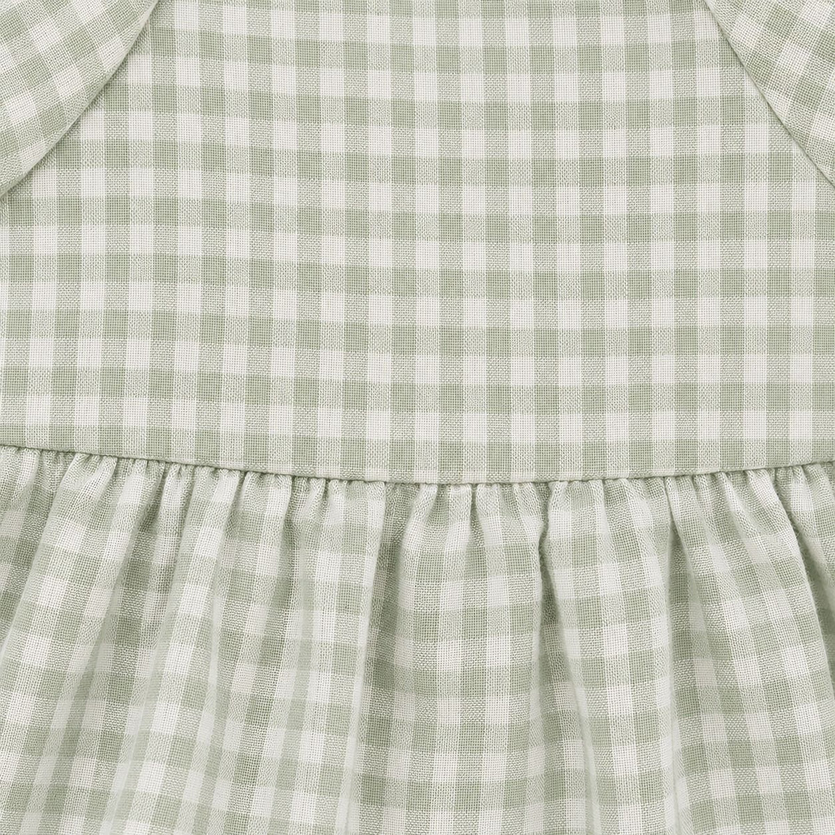 Plaid Baby Romper with Headband