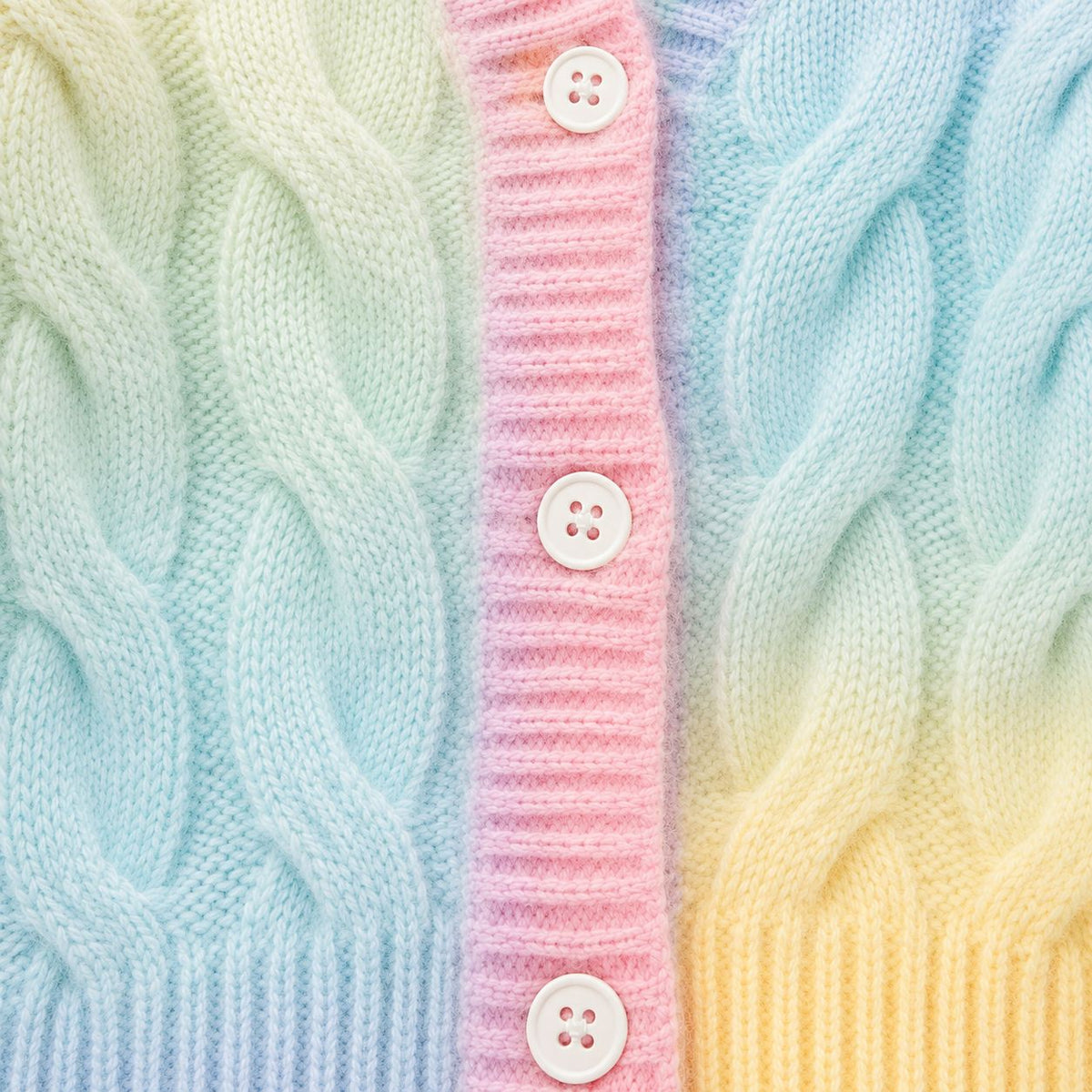 Rainbow Knit Baby Cardigan
