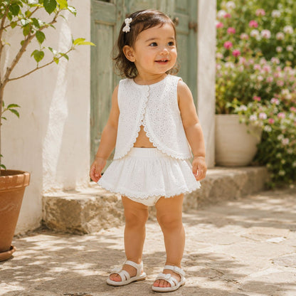 Lace Trim Shorts Set