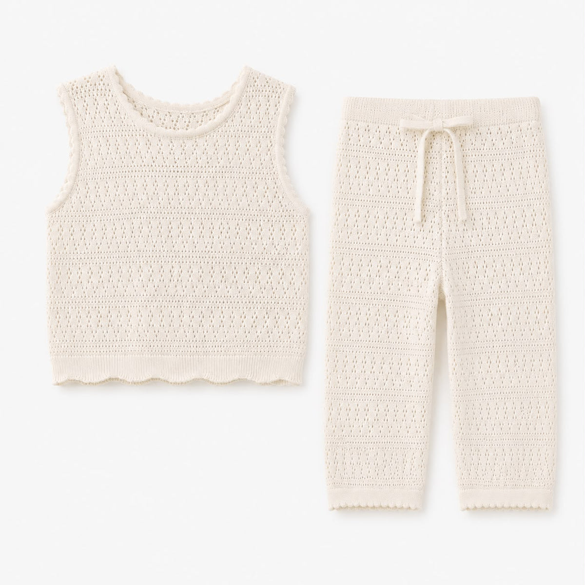 Sleeveless Knit Top and Pants Set