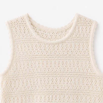 Sleeveless Knit Top and Pants Set