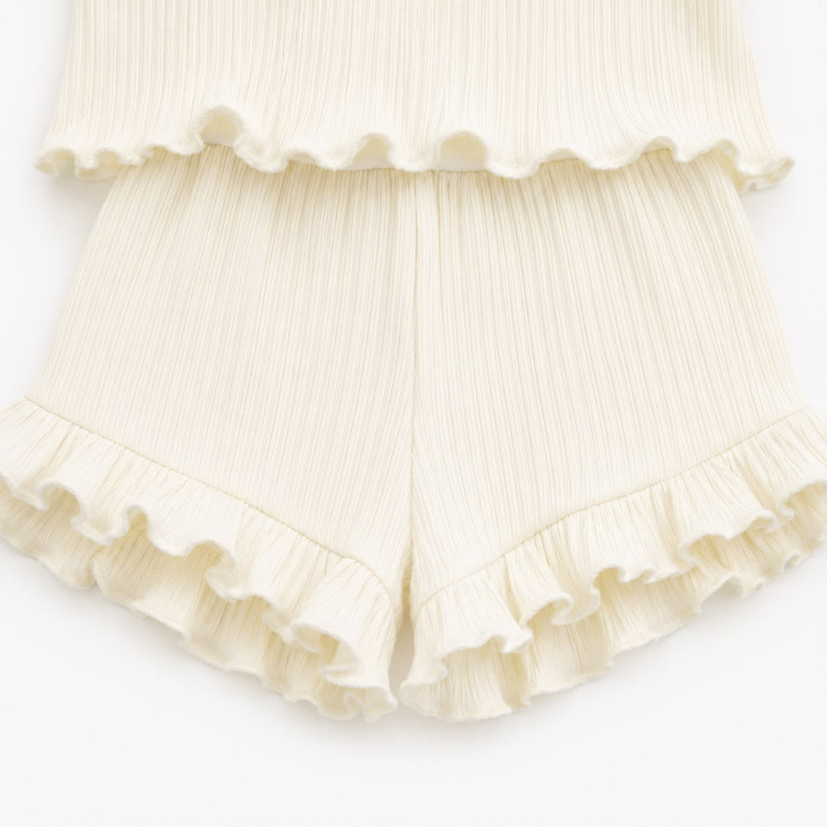 Knitted Frill Top and Shorts Set