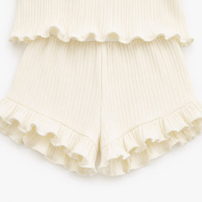 Knitted Frill Top and Shorts Set