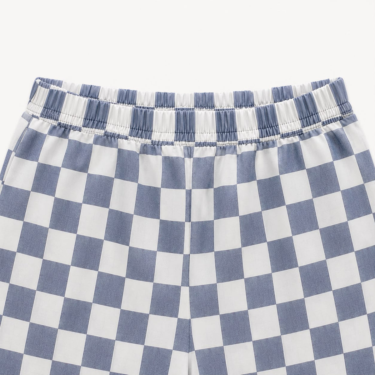 Checkered Denim Pants