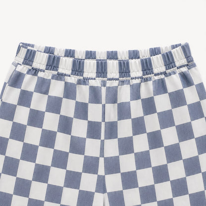 Checkered Denim Pants