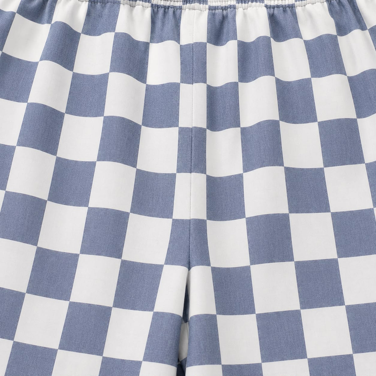 Checkered Denim Pants