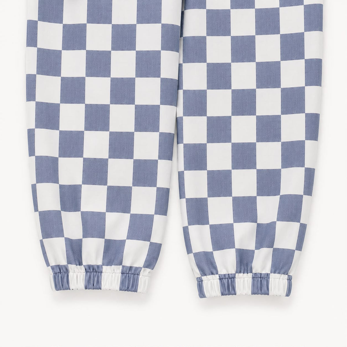 Checkered Denim Pants