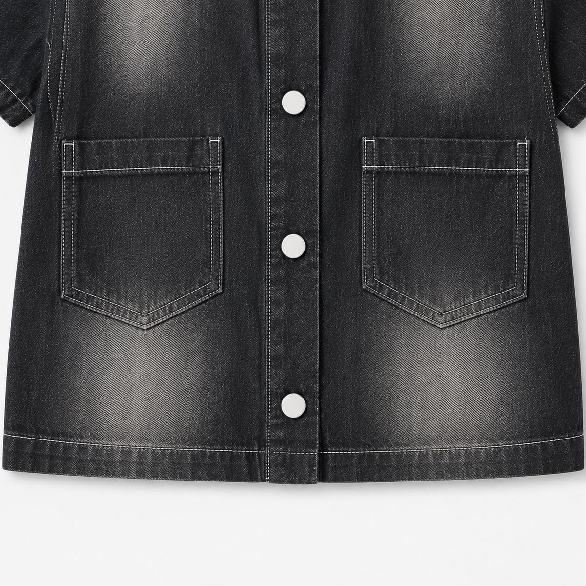 Denim Shirt and Shorts Set