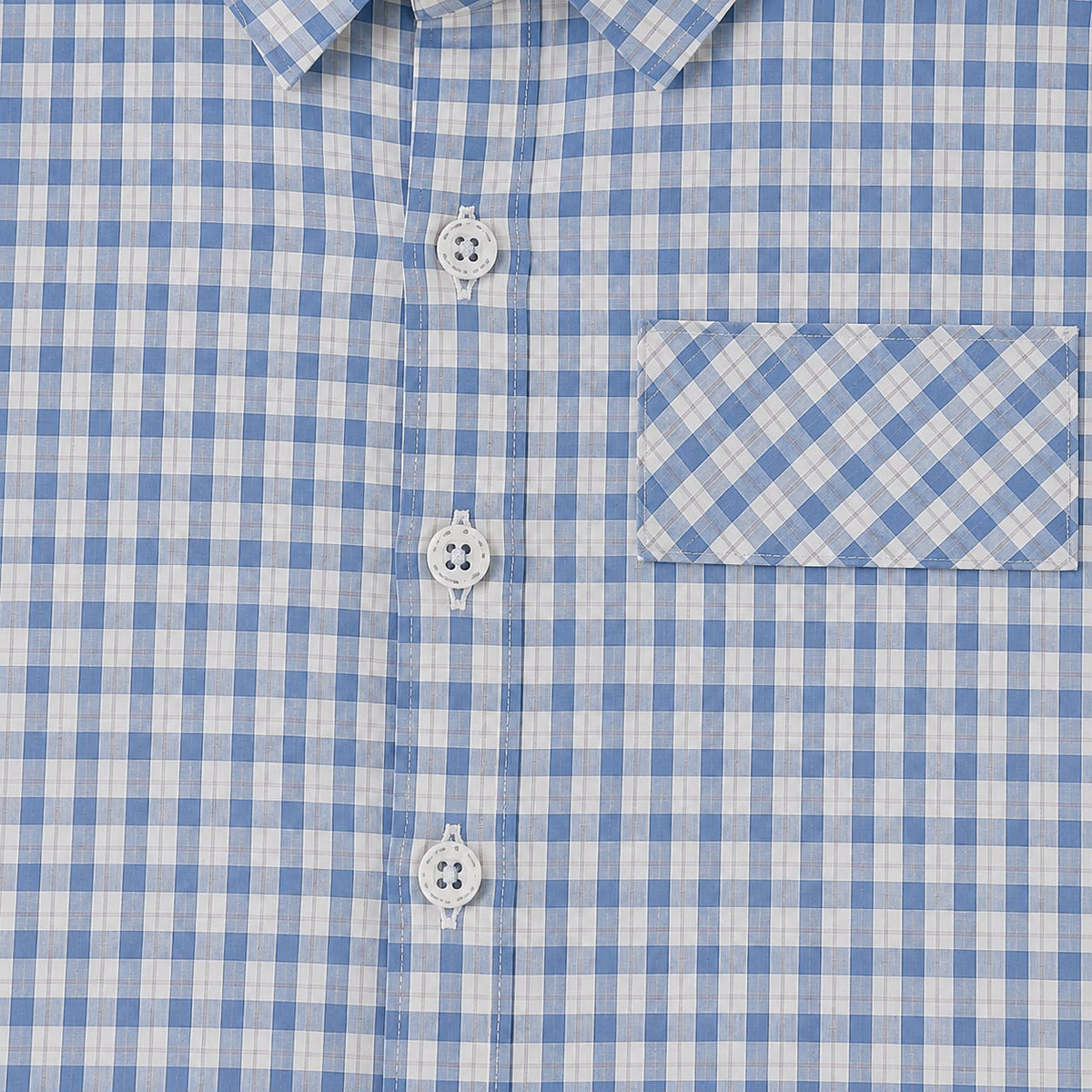Blue Check Shirt Set