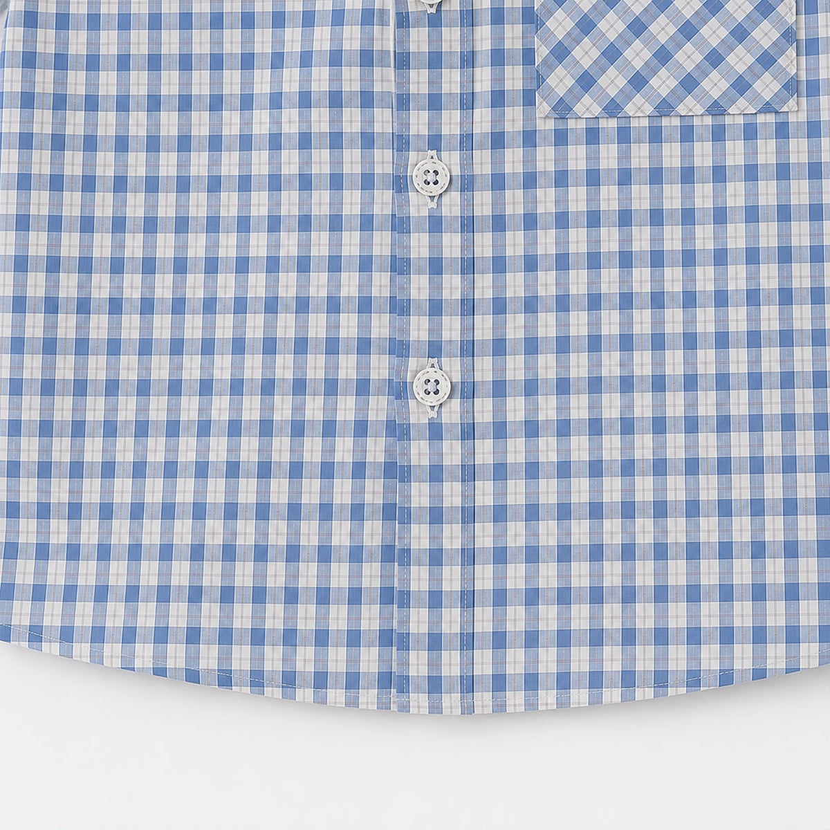 Blue Check Shirt Set