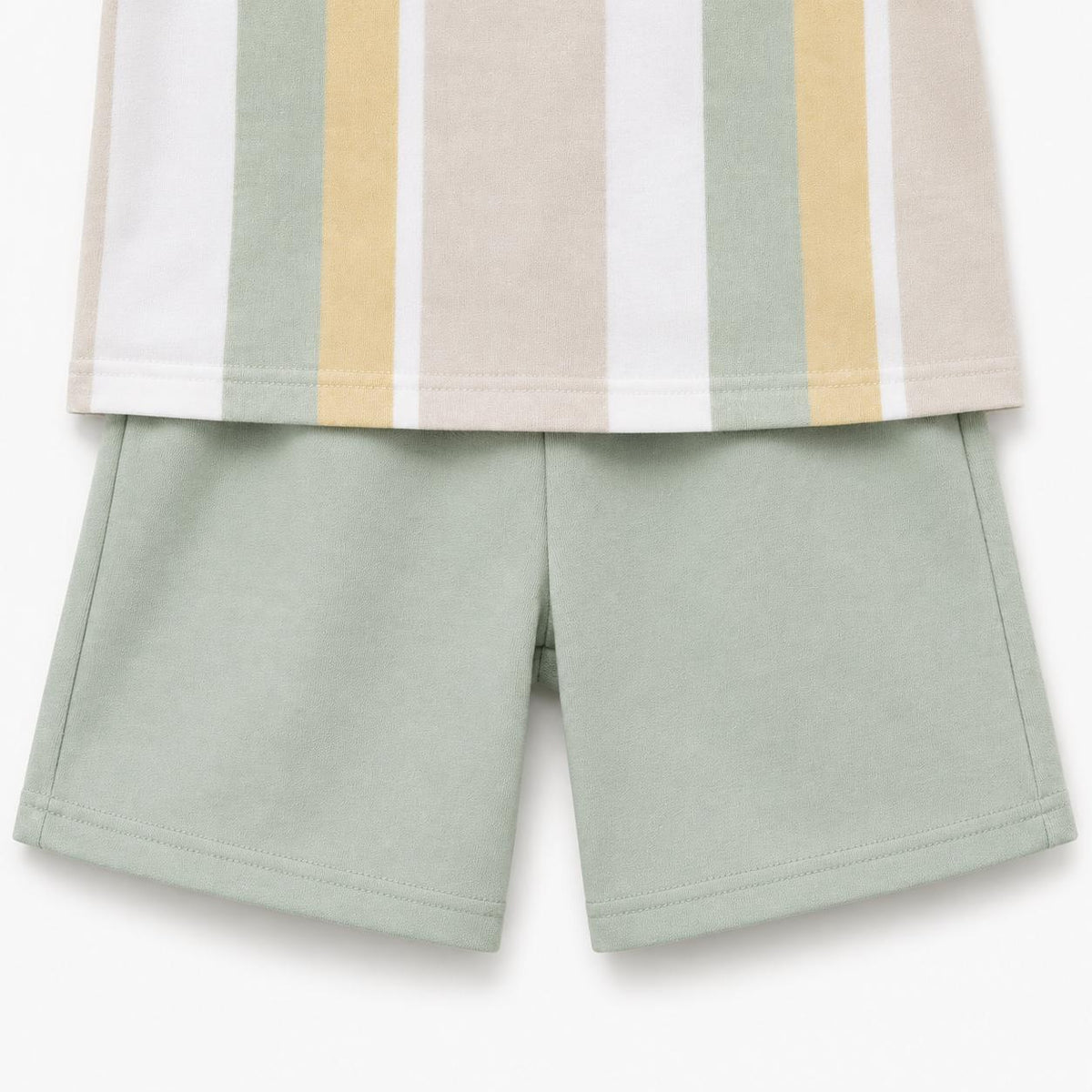 Striped T Shirt and Shorts Set