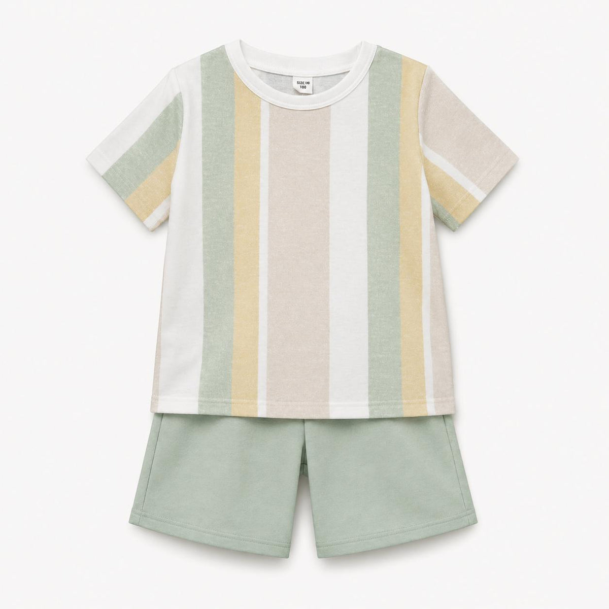 Striped T Shirt and Shorts Set