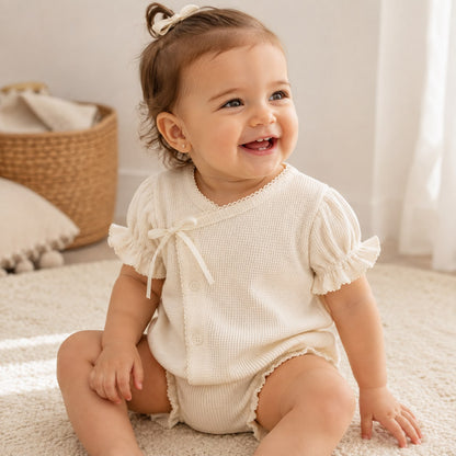 Bow Front Bubble Romper