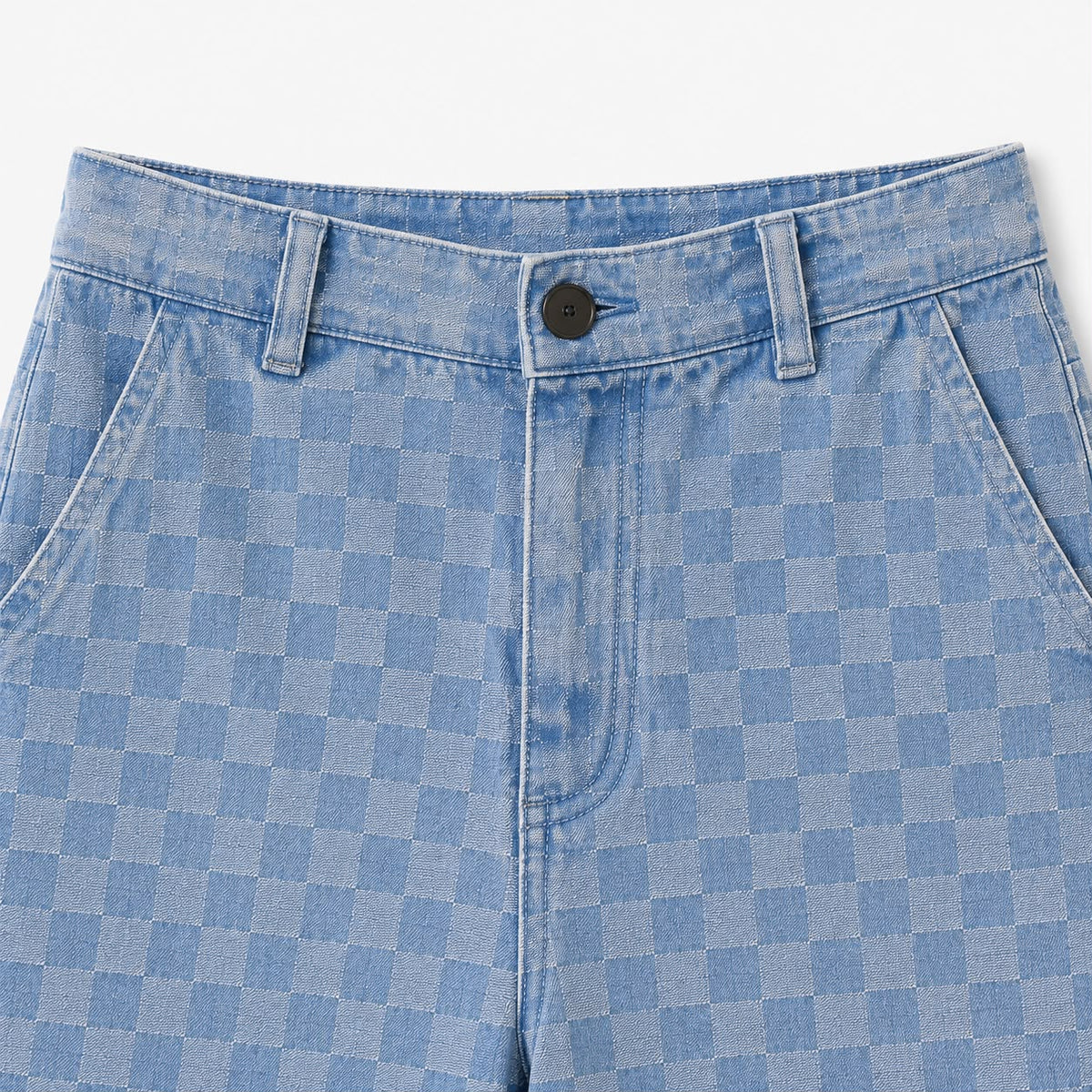 Check Denim Shorts