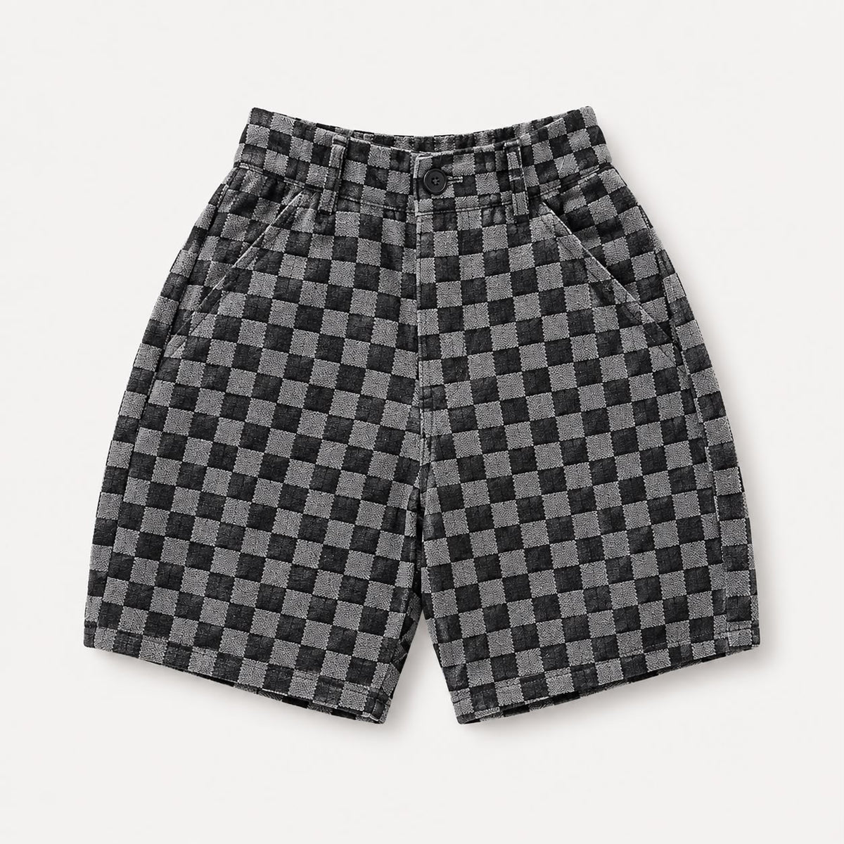Check Denim Shorts
