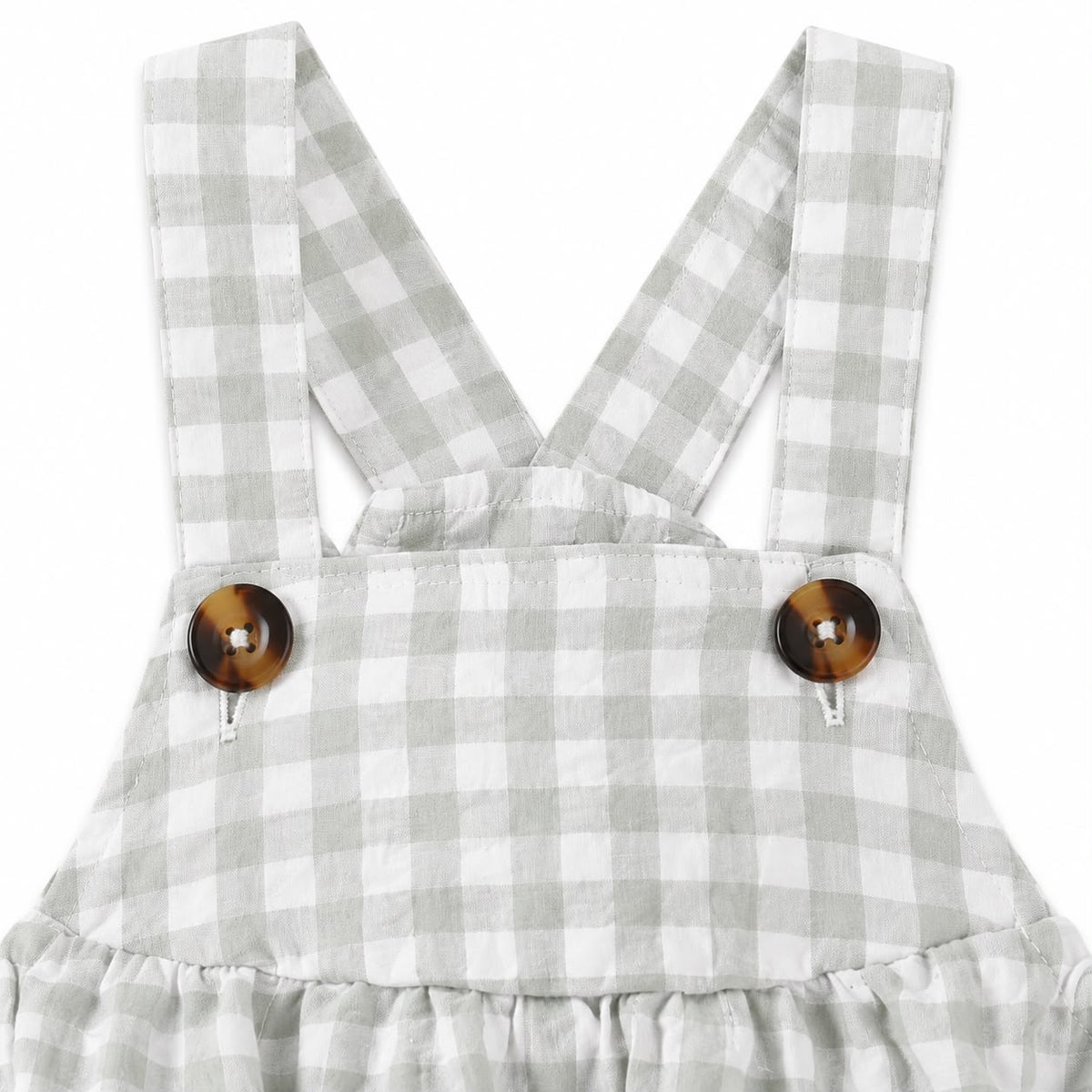 Gingham baby romper