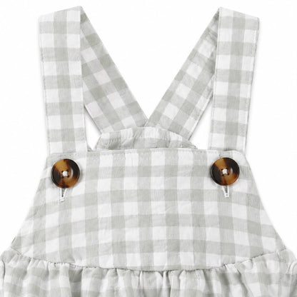 Gingham baby romper