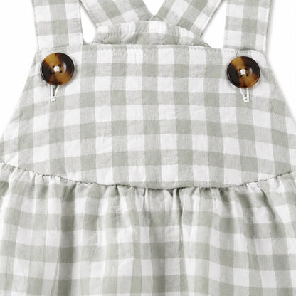 Gingham baby romper