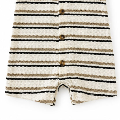 Striped Baby Polo Romper