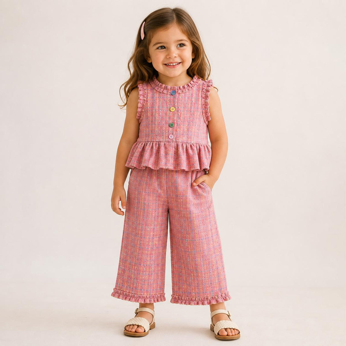 Girls Ruffle Top and Pants Set