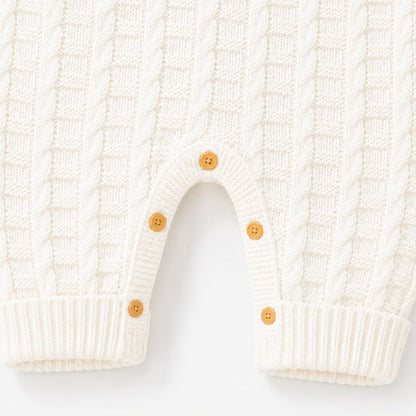 Baby Cable Knit Overall Set