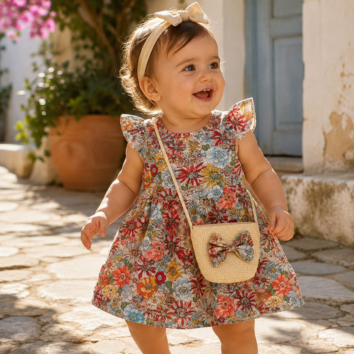 Print Puff Sleeve Dress