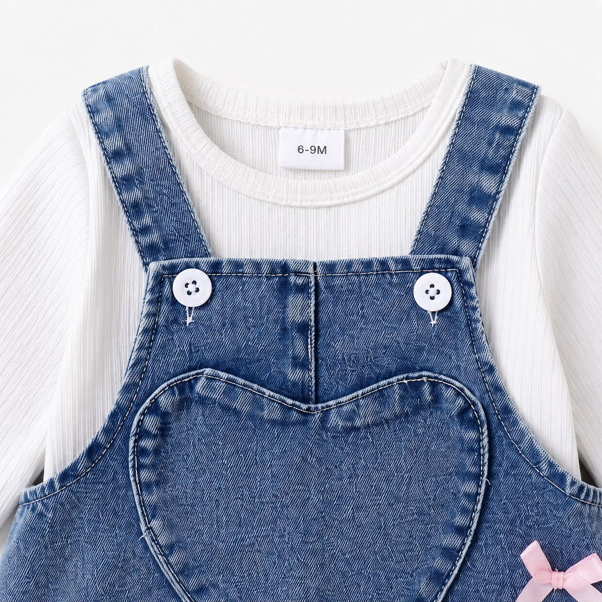 Denim Heart Pinafore Dress