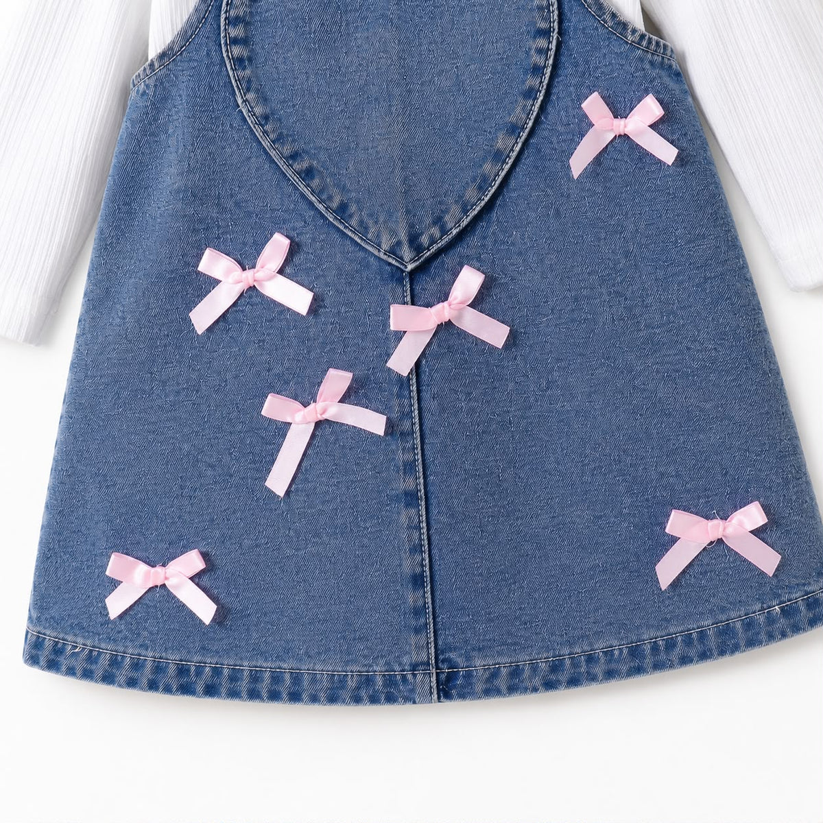 Denim Heart Pinafore Dress