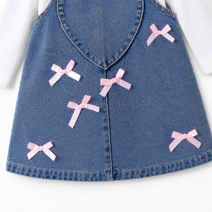Denim Heart Pinafore Dress