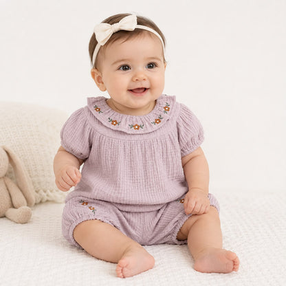 Baby Floral Collar Romper