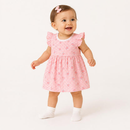 Floral Gingham Baby Dress
