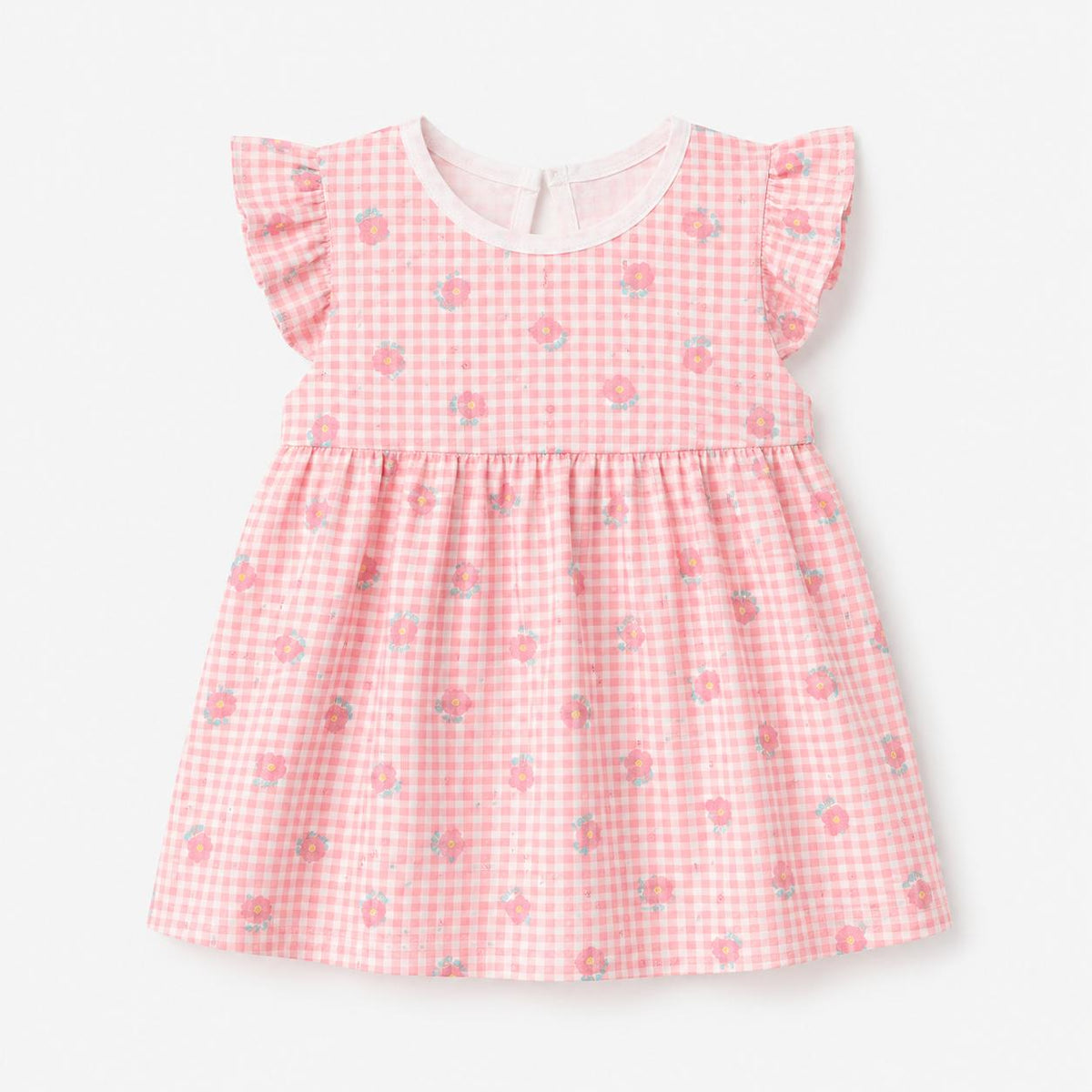 Floral Gingham Baby Dress