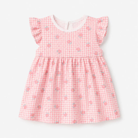 Floral Gingham Baby Dress