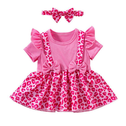 Pink Leopard Baby Dress