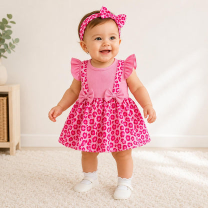 Pink Leopard Baby Dress