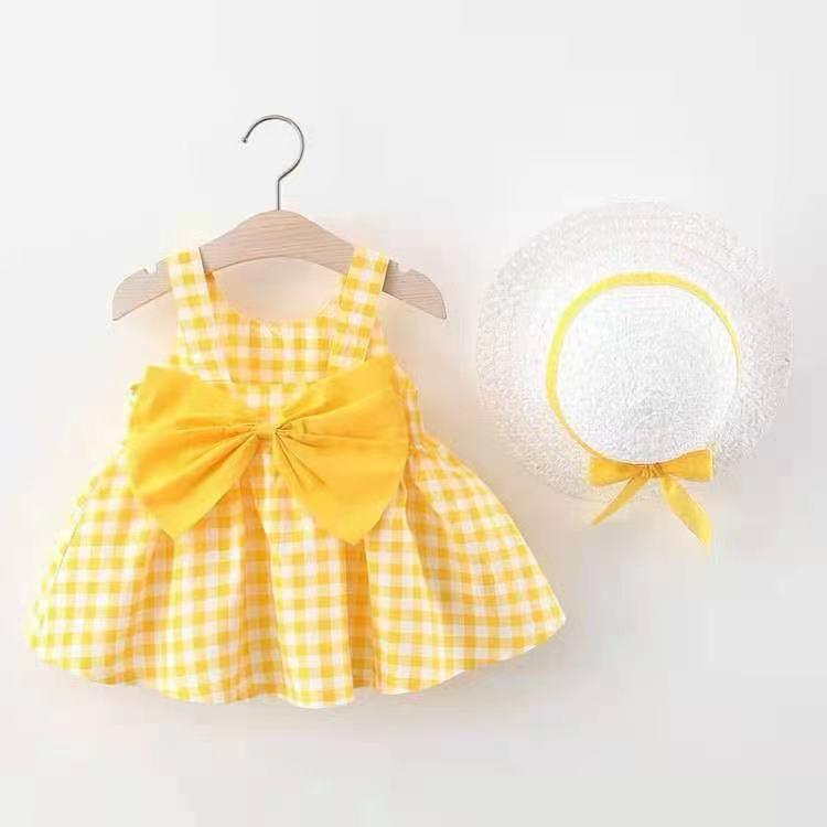 Sleeveless Gingham Baby Dress