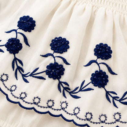 Embroidered Summer Baby Romper